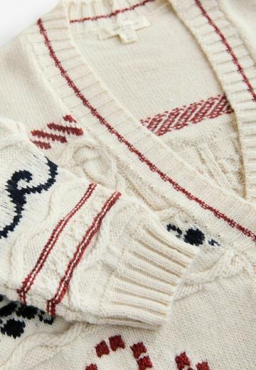 Жаккардовая вязаная кофта