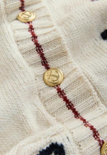 Жаккардовая вязаная кофта