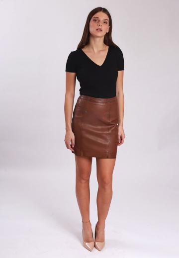Кожаная юбка