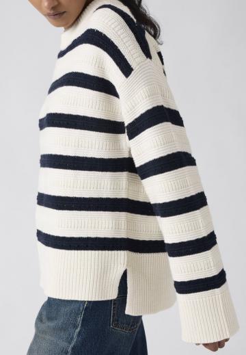 Пуловер в полоску