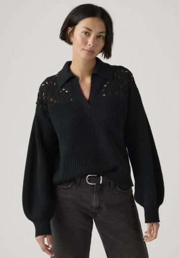 Пуловер с вырезом V