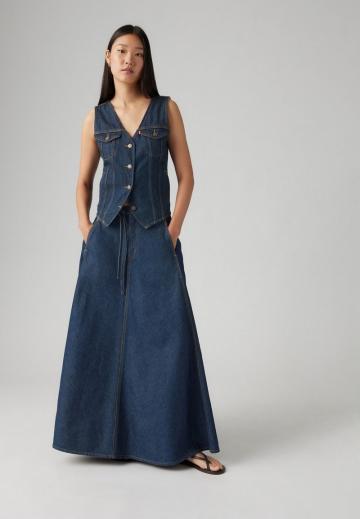 Юбка с накладными карманами