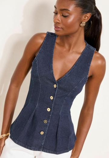 Джинсовая жилетка
