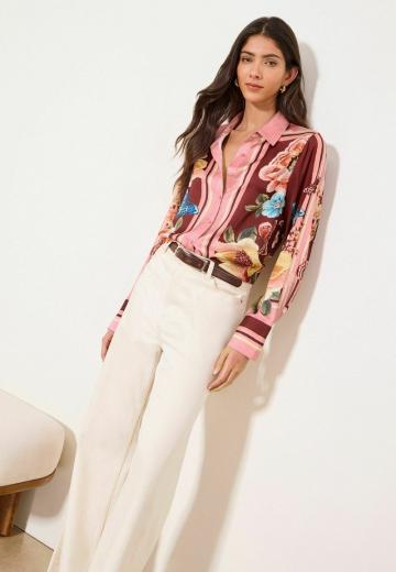 Атласная блузка