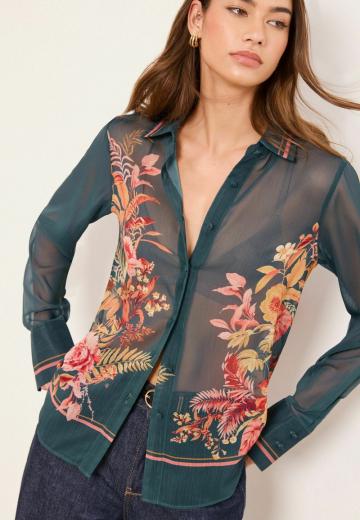 Атласная блузка