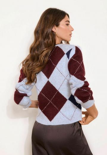 Жаккардовая вязаная кофта
