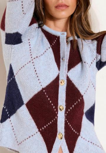 Жаккардовая вязаная кофта
