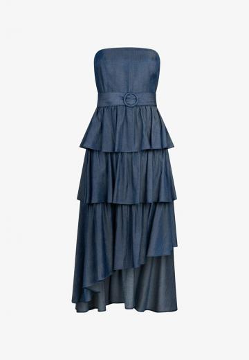 Платье без бретелек