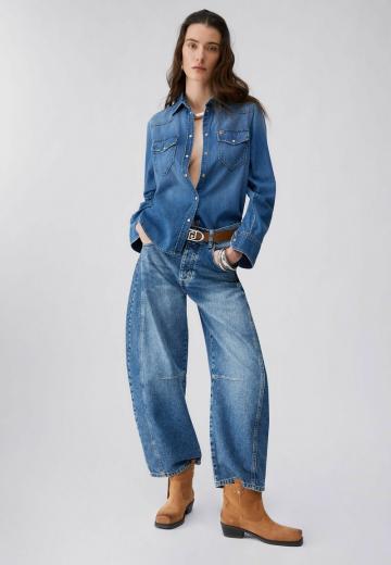 Джинсовая блузка
