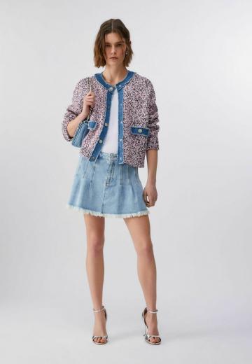 Жаккардовая вязаная кофта