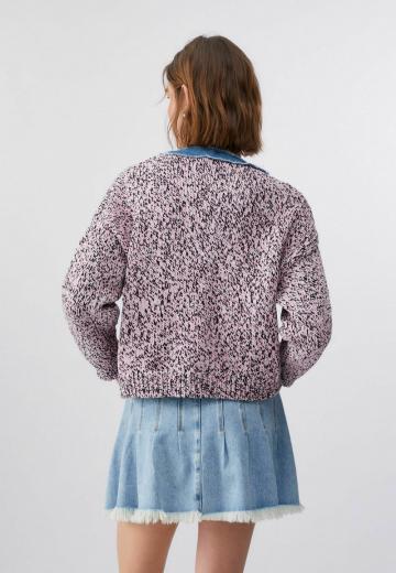 Жаккардовая вязаная кофта