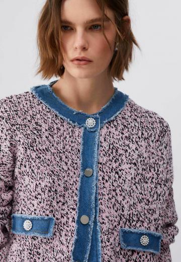 Жаккардовая вязаная кофта