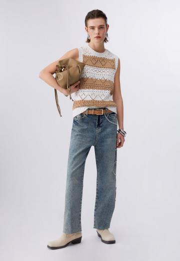 Пуловер без рукавов