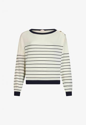 Пуловер в полоску