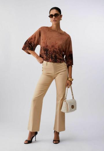 Пуловер с рукавом три четверти