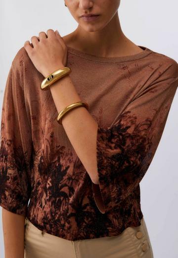 Пуловер с рукавом три четверти