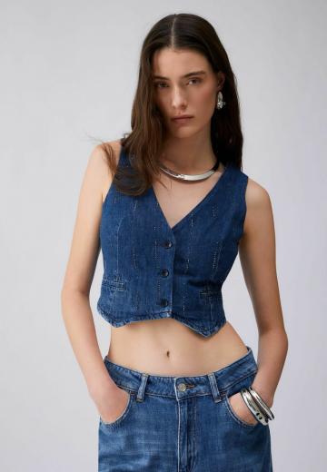 Джинсовая жилетка