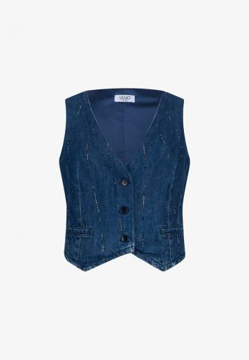 Джинсовая жилетка