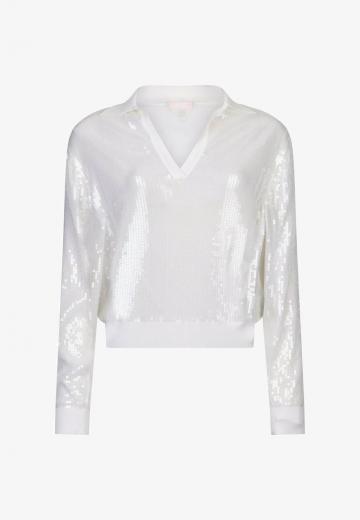 Пуловер с вырезом V