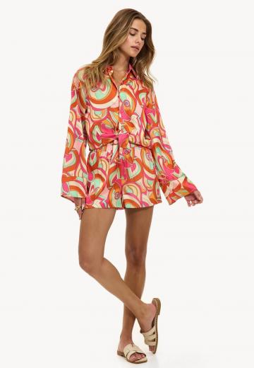 Атласная блузка