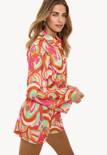 Атласная блузка