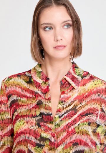 Атласная блузка