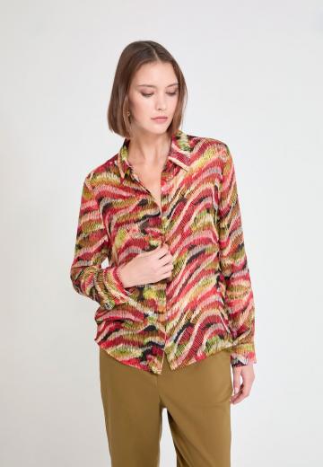 Атласная блузка