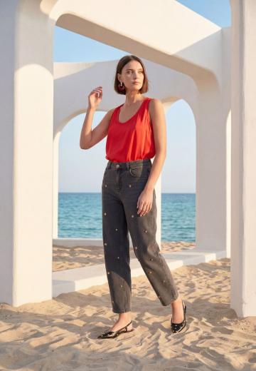 Прямые джинсы