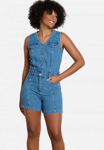 Джинсовый комбинезон