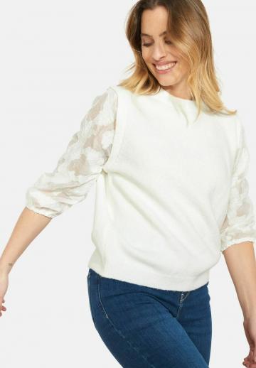 Пуловер с рукавом три четверти