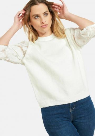 Пуловер с рукавом три четверти