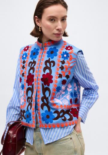 Джинсовая жилетка