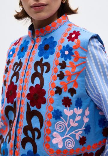 Джинсовая жилетка