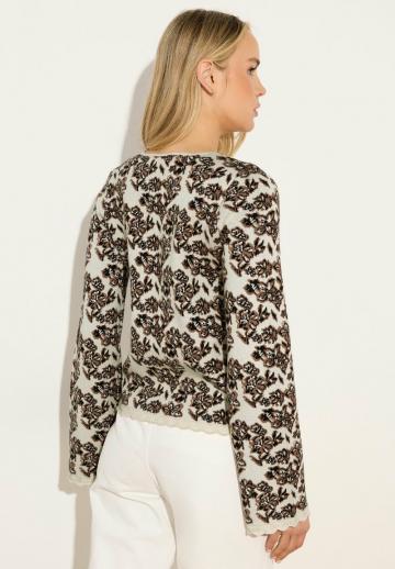 Жаккардовая вязаная кофта