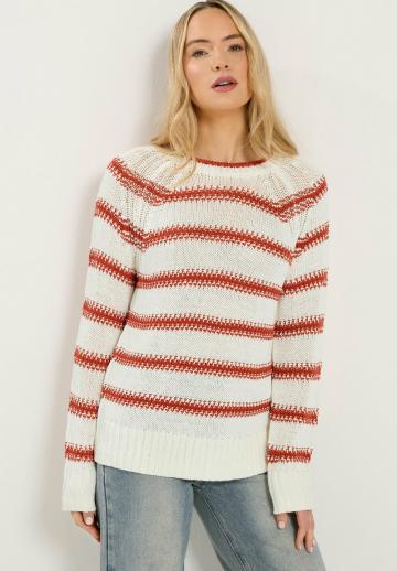Пуловер в полоску
