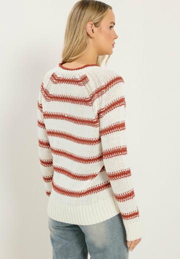 Пуловер в полоску