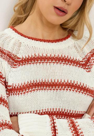 Пуловер в полоску