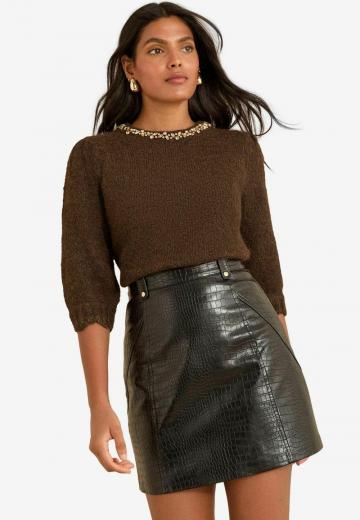 Кожаная юбка