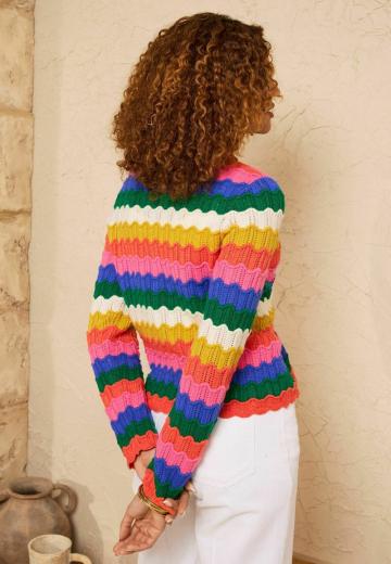 Жаккардовая вязаная кофта