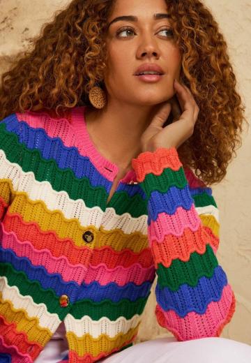 Жаккардовая вязаная кофта