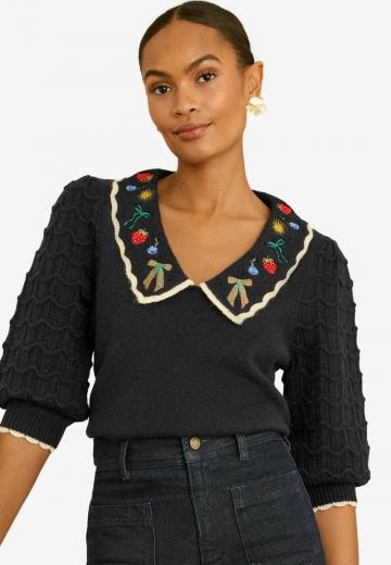 Пуловер с рукавом три четверти