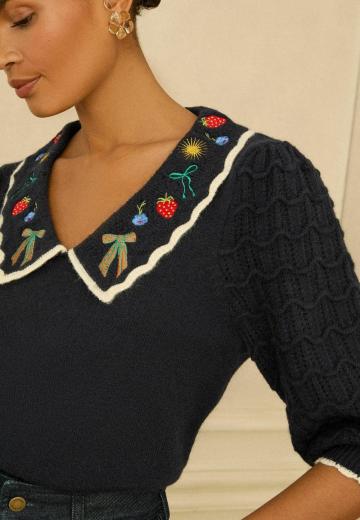 Пуловер с рукавом три четверти