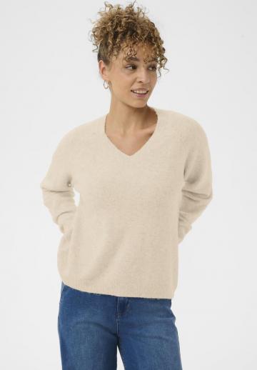 Пуловер с вырезом V