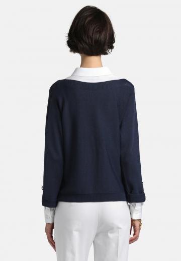 Пуловер с рукавом три четверти