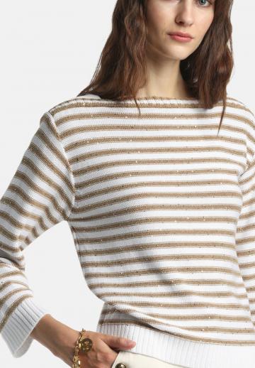 Пуловер с рукавом три четверти