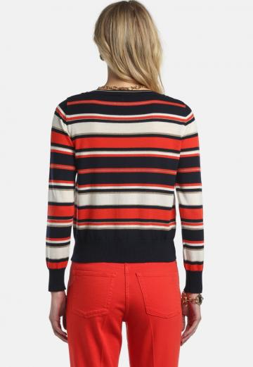 Пуловер в полоску