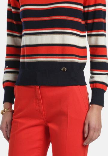 Пуловер в полоску