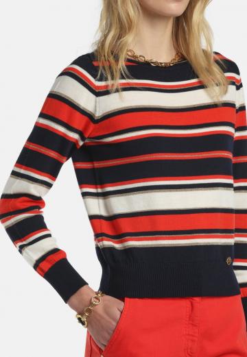 Пуловер в полоску