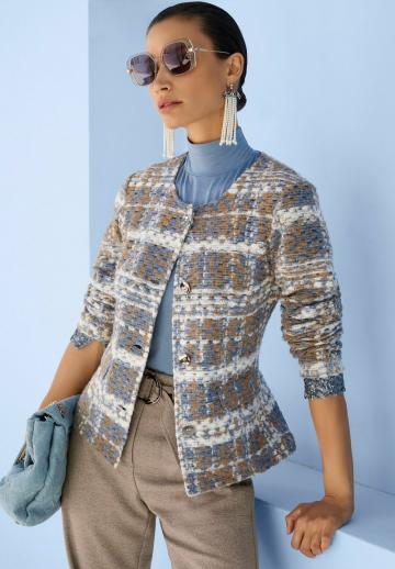 Жаккардовая вязаная кофта