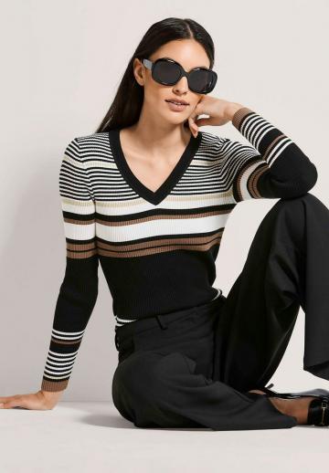 Пуловер в полоску
